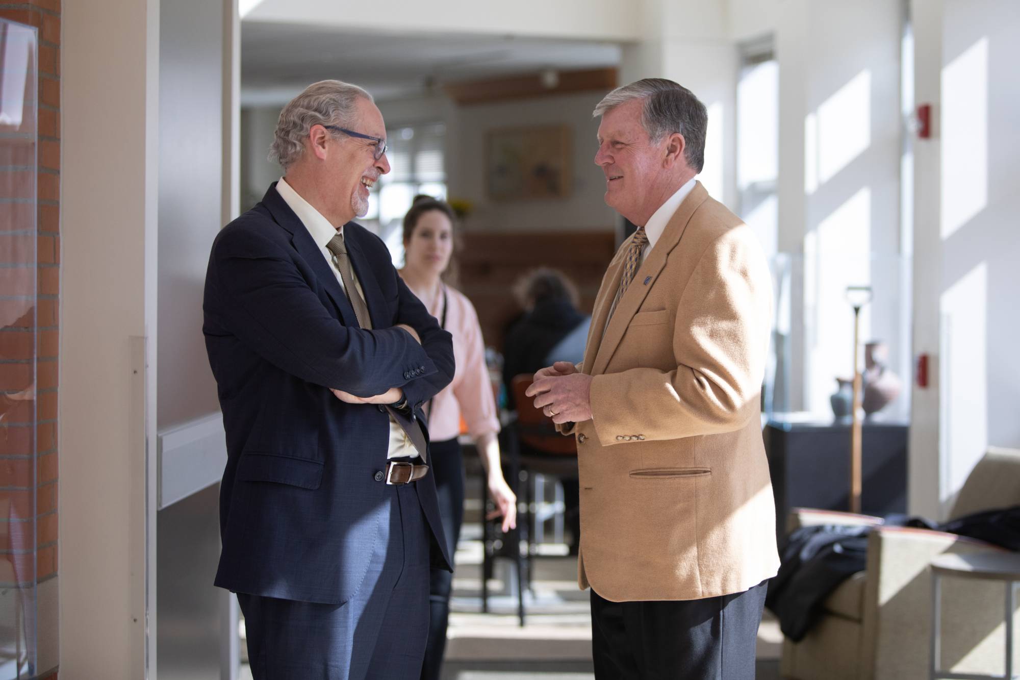 Former President Thomas J. Haas at the multipurpose room naming ceremony